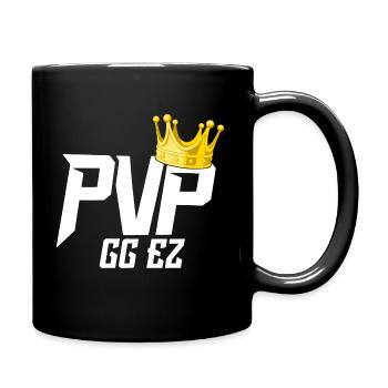 King of PvP – Gold Crown & GG EZ - Tasse einfarbig - Schwarz - Rechts