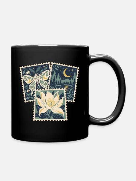 Moonlit Forest Lotus Stempel-Set - Tasse einfarbig - Schwarz