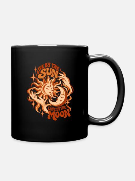Love By The Sun & Moon - Tasse einfarbig - Schwarz