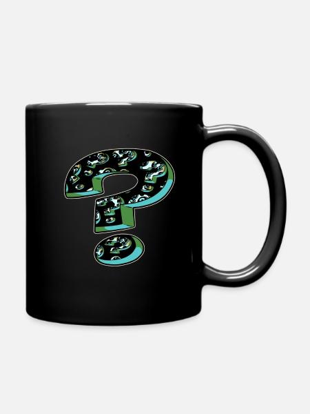 Fragezeichen 1 - Tasse einfarbig - Schwarz