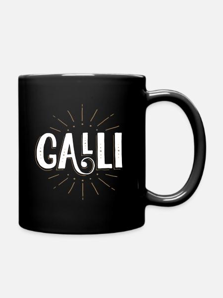 GALLI | Halli Galli | Party Duo | Partnerlook - Tasse einfarbig - Schwarz