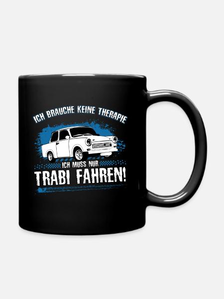 Trabi Trabbi  Pappe DDR Fahrzeug Geschenk - Tasse einfarbig - Schwarz