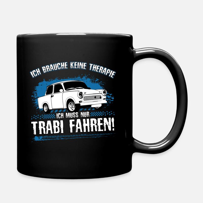 Trabi Trabbi  Pappe DDR Fahrzeug Geschenk - Tasse einfarbig - Schwarz