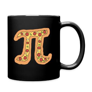 Pizza Pi Funny Visual Math Pun Gift - Full Colour Mug - black - Right