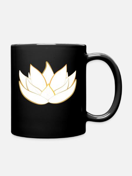 Goldene Lotusblüte - Lotosblüte - Mug uni - noir