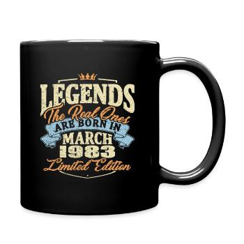 Real legends are born in march 1983 - Full Colour Mug - black - Right