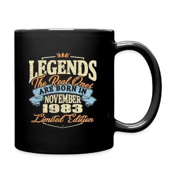 Real legends are born in november 1983 - Full Colour Mug - black - Right