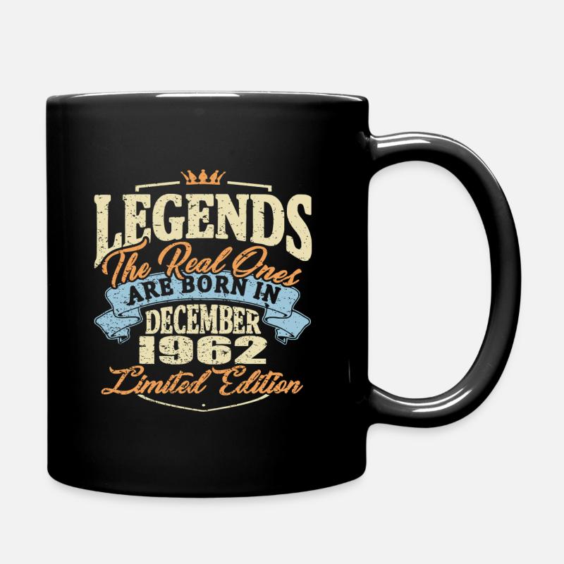 Echte Legenden werden im Dezember 1962 geboren - Tasse einfarbig - Schwarz