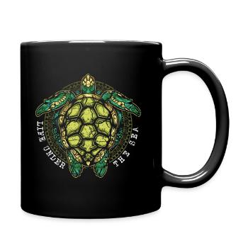 Turtle turtles - Full Colour Mug - black - Right