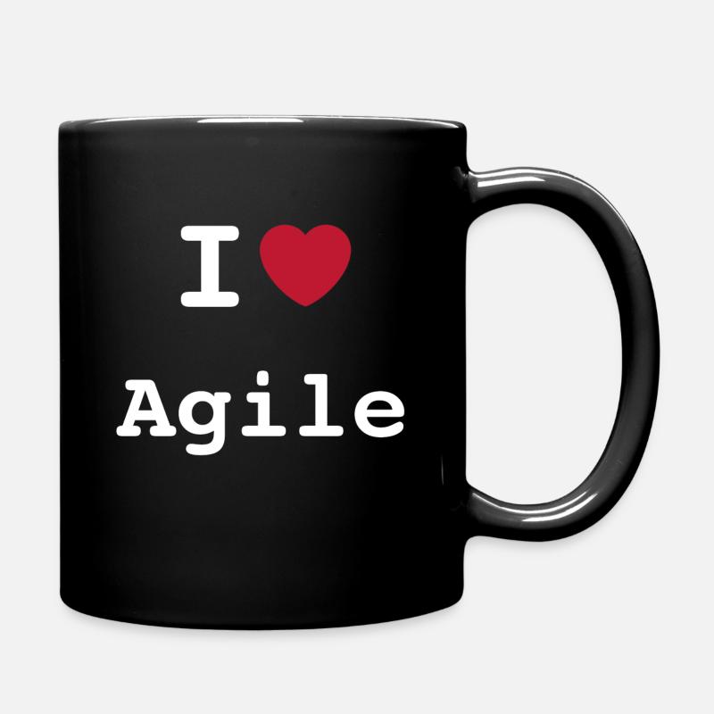 J'aime Agile | J'aime Agile - Mug uni - noir