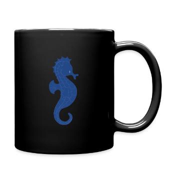 sea horse - Full Colour Mug - black - Right