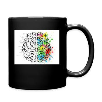 Art du cerveau - Mug uni - noir - Droite
