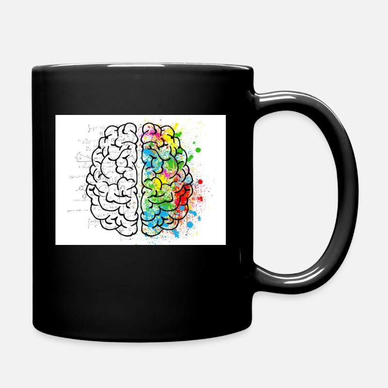Gehirn Kunst - Tasse einfarbig - Schwarz