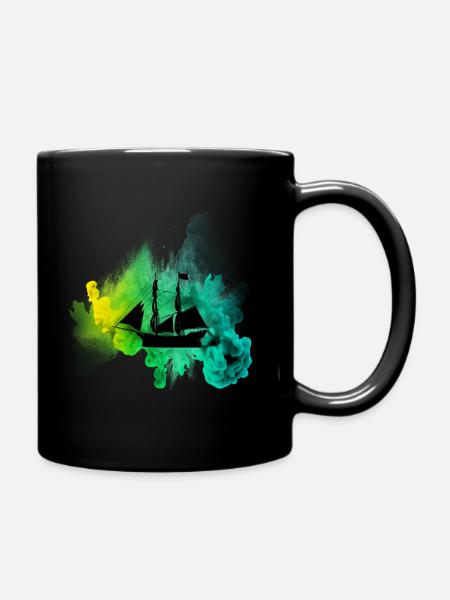 Magisches Schiff - Tasse einfarbig - Schwarz