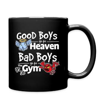 Bad Boys go to the Gym - Tasse einfarbig - Schwarz - Rechts