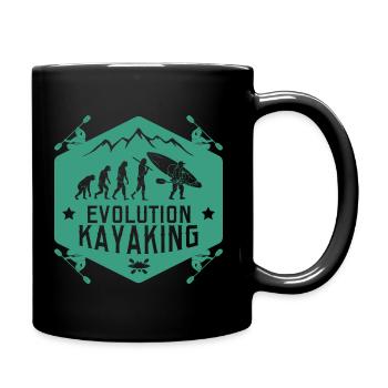 Evolution Kayak | Canoeing Outdoor Canoe Gift - Full Colour Mug - black - Right