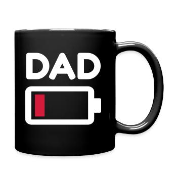 Dad battery is empty! Father battery is empty! - Full Colour Mug - black - Right