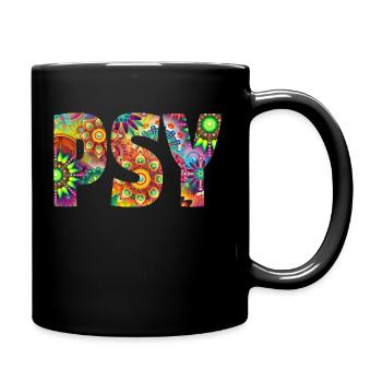 Psy Trance - Tasse einfarbig - Schwarz - Rechts