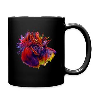 Punk Dachshund Henri Shaggy Dachshund Fever - Mug uni - noir - Droite