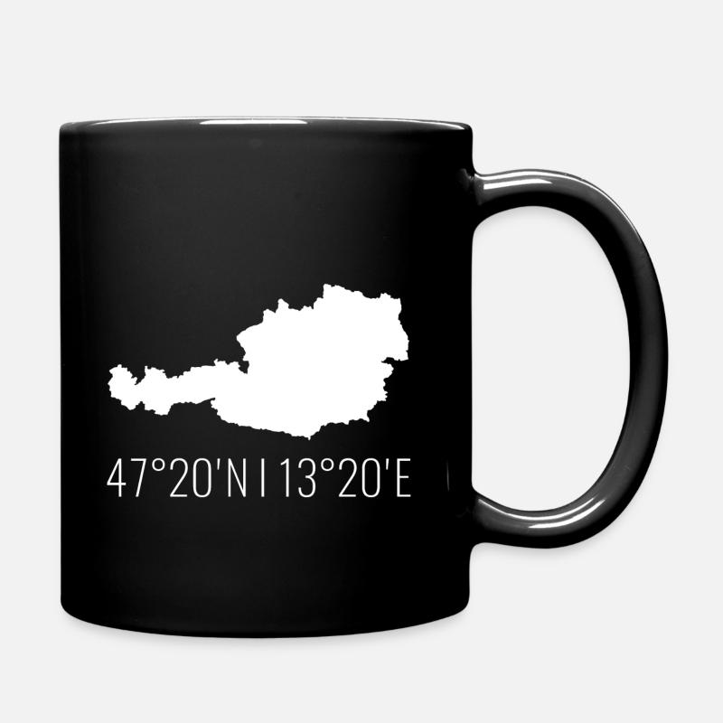 Österreich - Tasse einfarbig - Schwarz