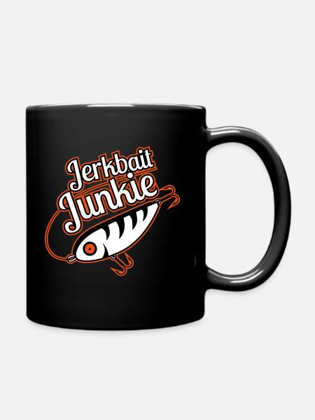 Jerkbait Junkie Fishing Shirt - Full Colour Mug - black