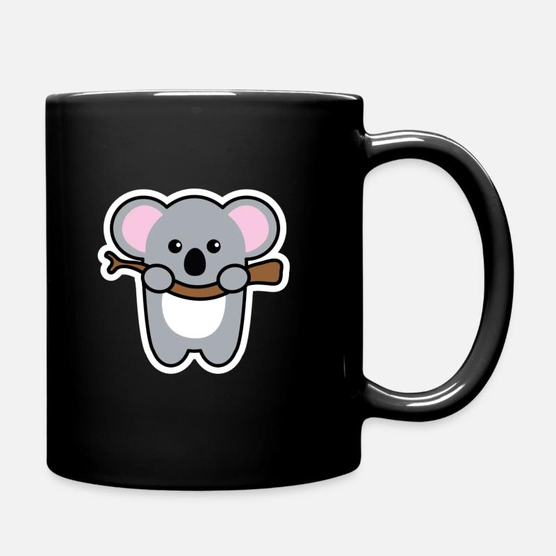Koala Baby am Baum - Geschenkidee - Tasse einfarbig - Schwarz