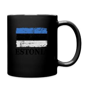 Estonia flag - Estonia flag - Full Colour Mug - black - Right