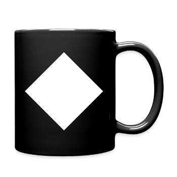 Rectangle cadeau, géométrie surface carré blanc - Mug uni - noir - Droite