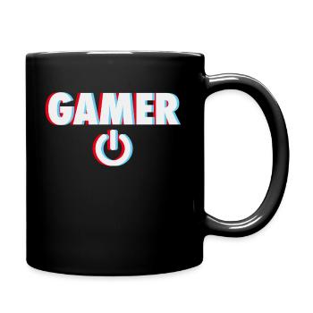 Spielekonsole Konsole Retro Geschenk - Tasse einfarbig - Schwarz - Rechts