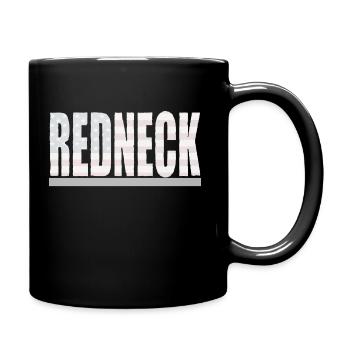 Redneck lettering flag USA retro style gift - Full Colour Mug - black - Right