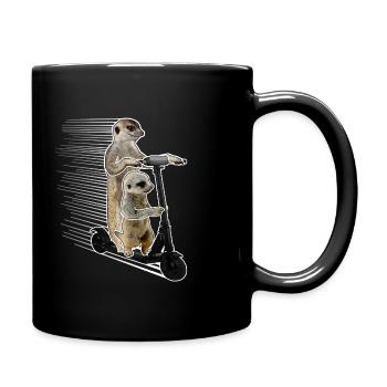 Escooting Ermännchen Escooter Elektroroller - Tasse einfarbig - Schwarz - Rechts