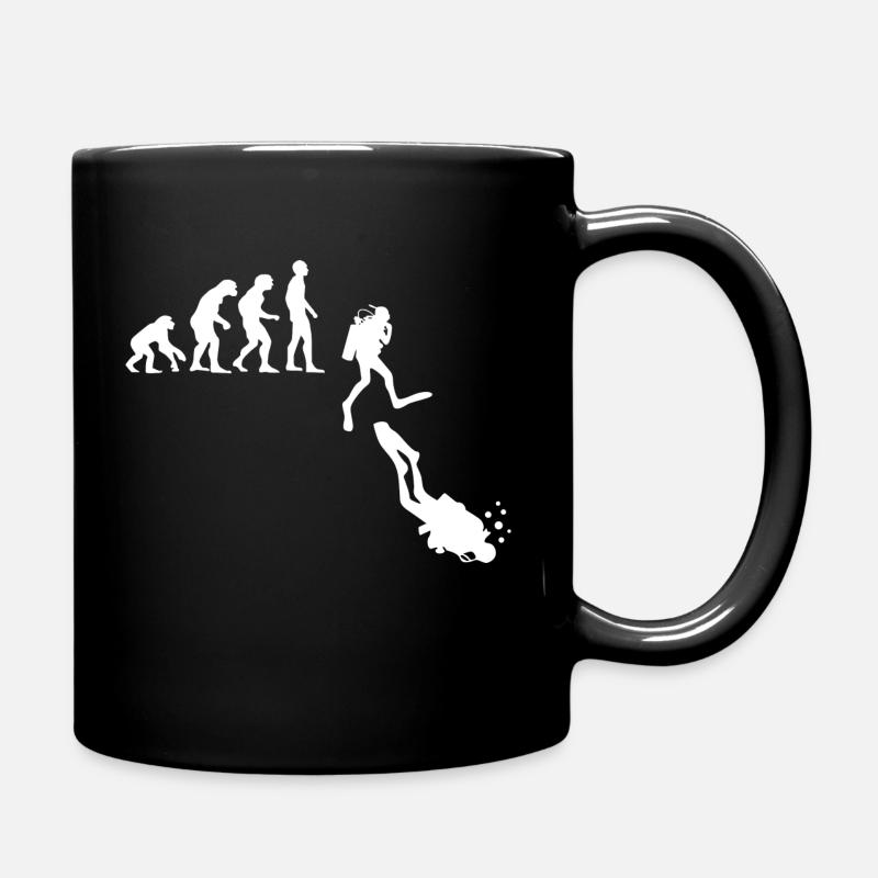 Tauchen Evolution Taucher Lustig Geschenk - Tasse einfarbig - Schwarz