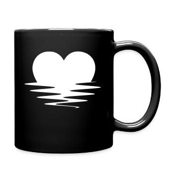 heart - Full Colour Mug - black - Right