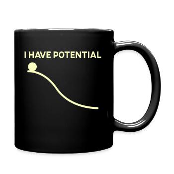 puissance potentielle physique physicien blague cadeau - Mug uni - noir - Droite