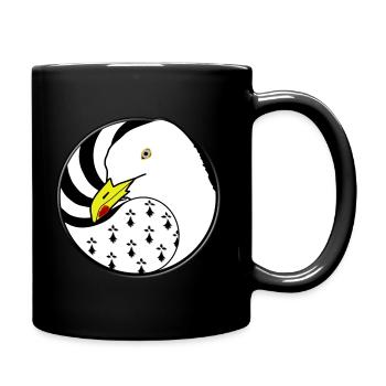 Breton seagull - Full Colour Mug - black - Right