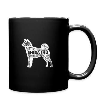 Shiba Inu dog - Full Colour Mug - black - Right