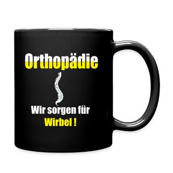 Orthopédie, Nous veillons à la chemise vertèbre cadeau - Mug uni - noir - Droite