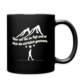 Wandern - Tasse einfarbig - Schwarz - Rechts