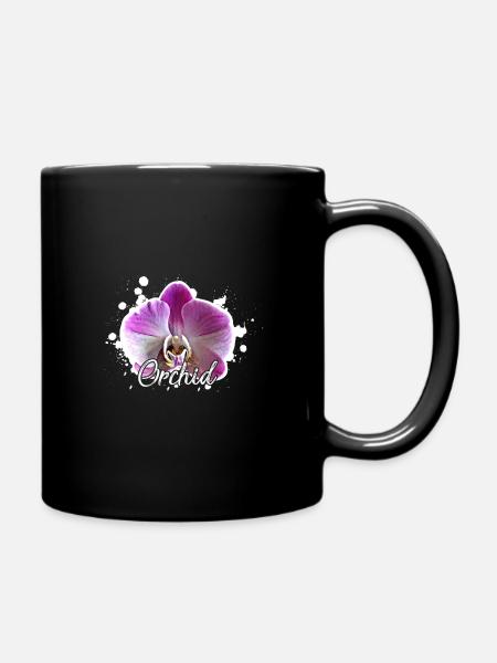 Orchids - Full Colour Mug - black