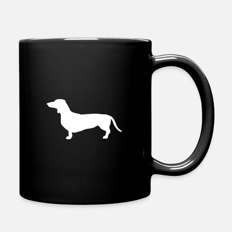 dachshund - Full Colour Mug - black