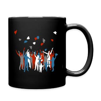 Sporty hat throw - Full Colour Mug - black - Right