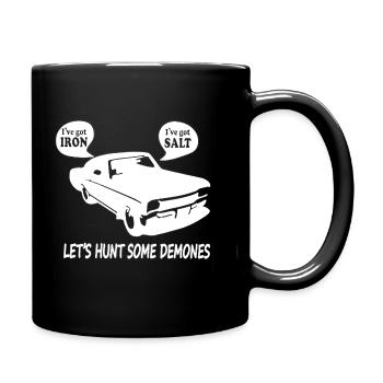 Let's hunt down a few demons - Full Colour Mug - black - Right