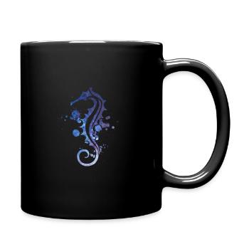 sea horse - Full Colour Mug - black - Right