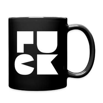 FUCK - Tasse einfarbig - Schwarz - Rechts