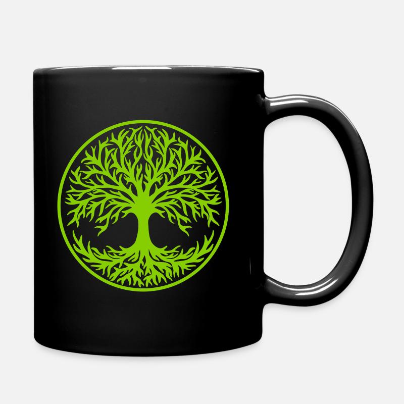 Yggdrasil, Baum des Leben, Keltisches Symbol - Tasse einfarbig - Schwarz
