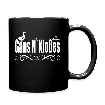Oie et boulette, cadeau de cuisine chef humour cuisine - Mug uni - noir - Droite