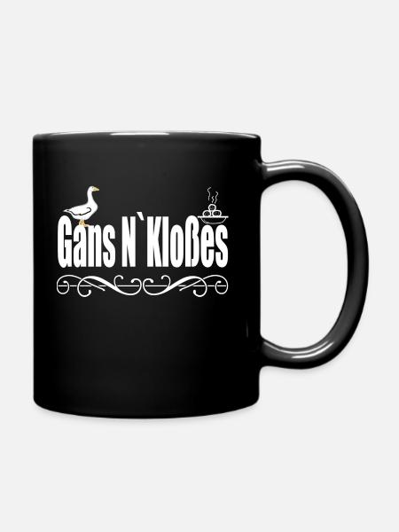 Gans and Kloßes,Koch Küche Humor shirt Geschenk - Tasse einfarbig - Schwarz