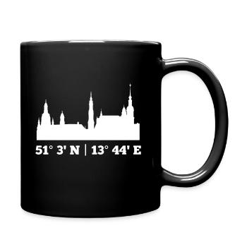 Skyline de Dresde - Mug uni - noir - Droite