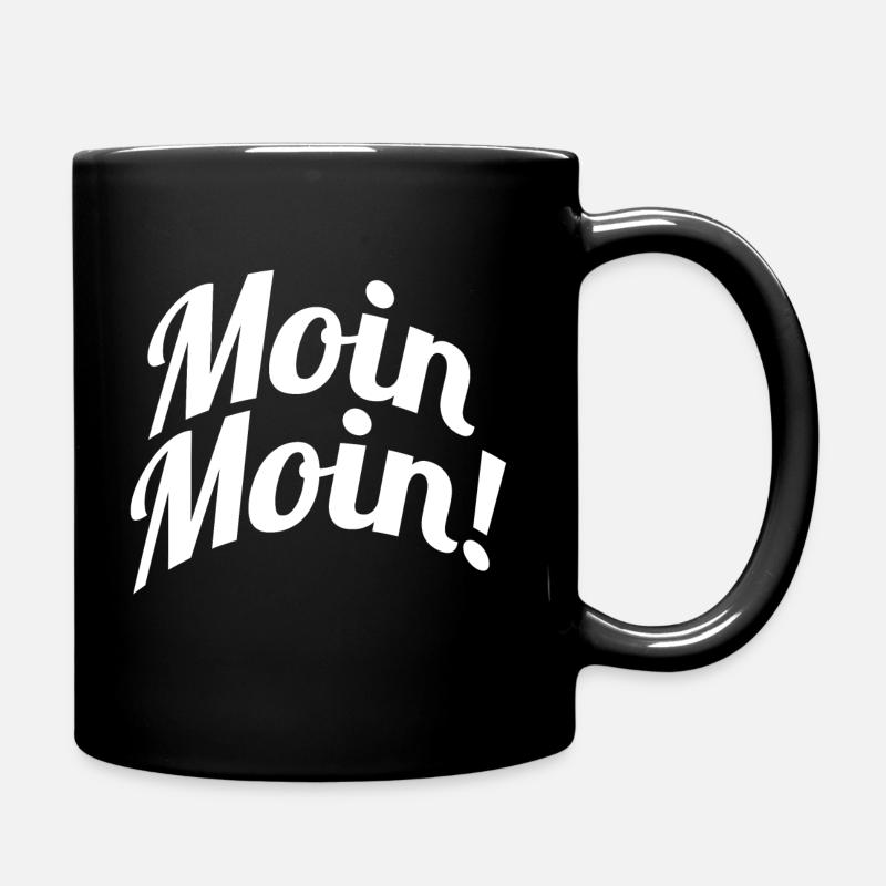 Moin Moin - Tasse einfarbig - Schwarz