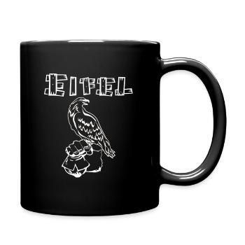 Eifel Greifvogel Bussard Falke shirt Geschenk bird - Tasse einfarbig - Schwarz - Rechts